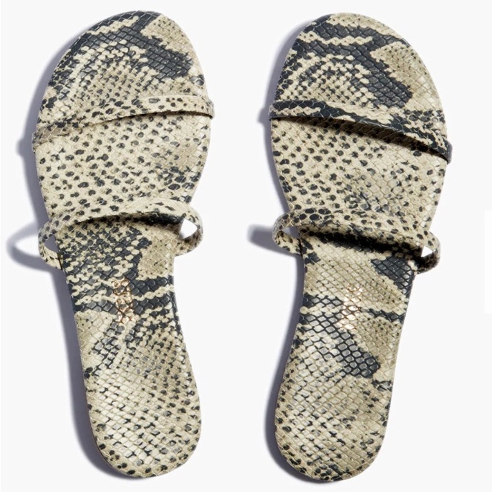 TKEES Snake Print Sandals